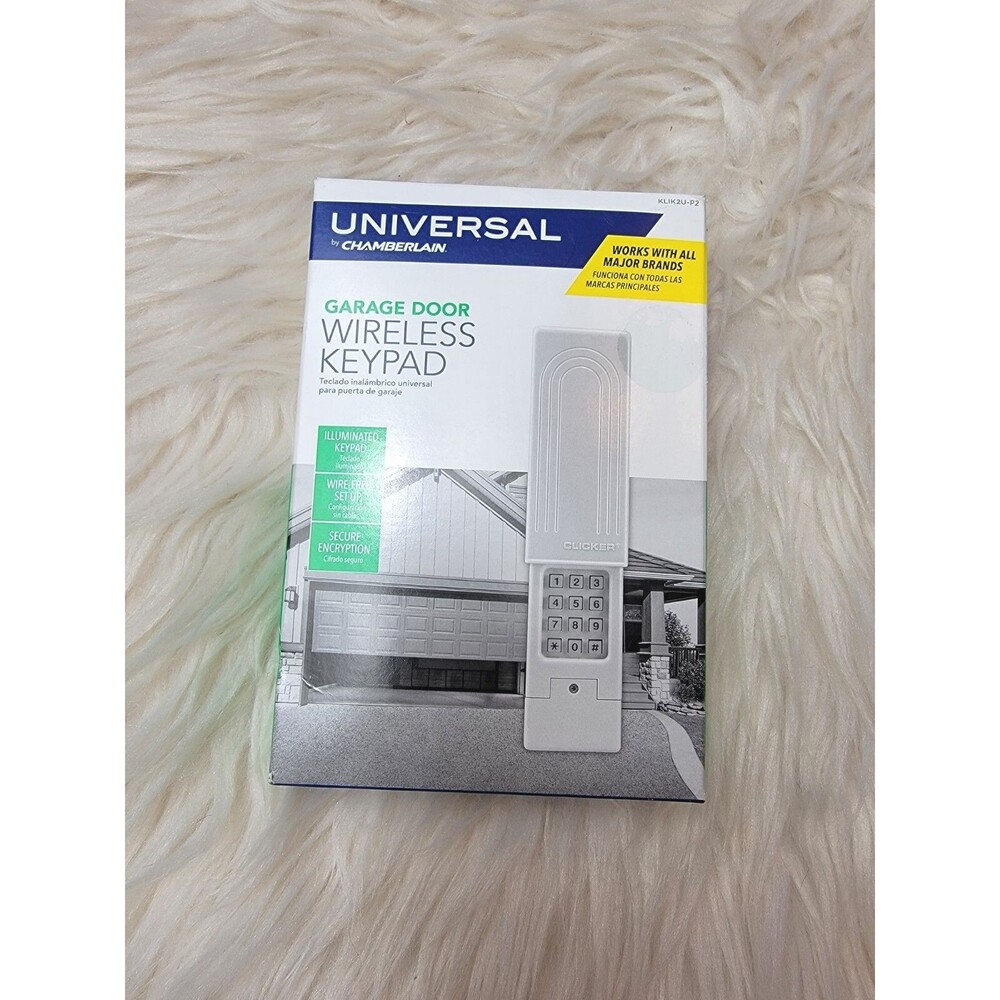 Chamberlain Universal Garage Door Wireless Keypad KLIK2U-P2 NEW Wire Free Secure